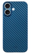 Чехол-накладка для iPhone 16 KZDOO Air Carbon Blue