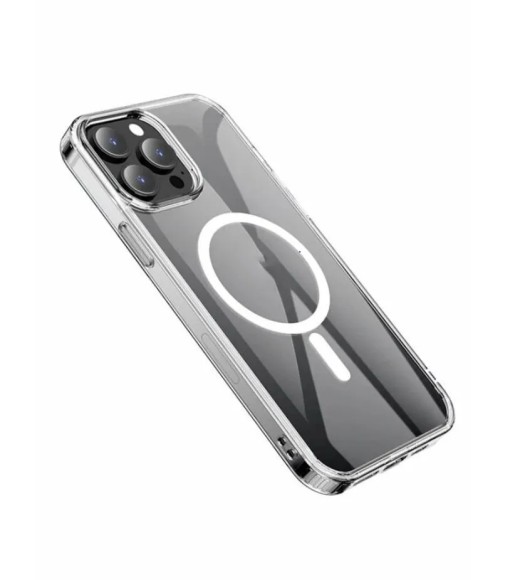 Чехол-накладка для iPhone 16 Pro Max  Hoco Magnetic силикон прозрачный