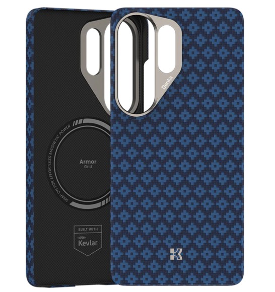 Чехол-накладка для Samsung S26 Ultra Benks Magnetic Kevlar ArmorAir ArmorGrid Blue Чехол-накладка для Samsung S26 Ultra Benks Magnetic Kevlar ArmorAir ArmorGrid Blue