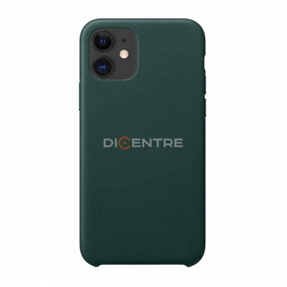 Чехол-накладка для iPhone 11 Leather Silicone Case темно-зеленый