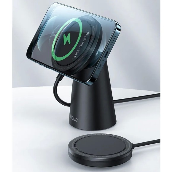 Baseus Simple Magnetic Stand Wireless, 15W, черный, CCJJ000001 Baseus Simple Magnetic Stand Wireless, 15W, черный, CCJJ000001
