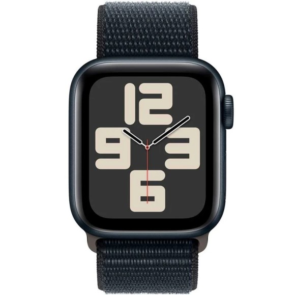 Умные часы Apple Watch Series SE 2023 Aluminium Case GPS 40 мм MRE03 цвета тёмная ночь Sport Loop  (Midnight, Midnight)