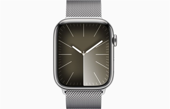 Умные часы Apple Watch  45мм MRMQ3 Series 9 корпус из нержавеющей стали серебристо цвета, миланский сетчатый браслет серебро (Silver, Silver Stainless)