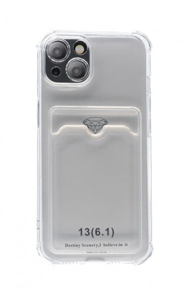 Чехол-накладка для iPhone 13 Pro VEGLAS Pocket прозрачный