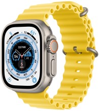 Умные часы Apple Watch Ultra MNHG3 49 мм/One Size корпус из титана, ремешок Band Ocean желтого цвета (Желтый)