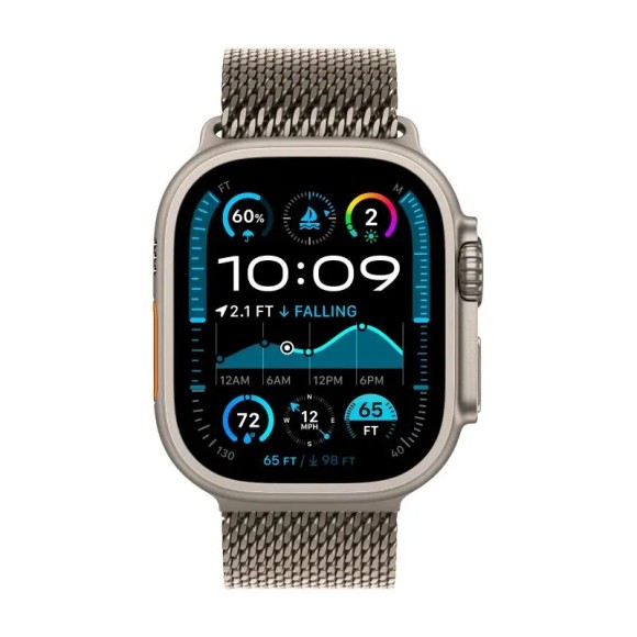 Умные часы Apple Apple Watch Ultra 2 2024 MX5T3 49mm Natural Titanium Case with Natural Titanium Milanese Loop Large  (Natural Titanium, Natural Titanium)