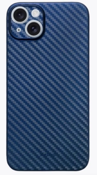 Чехол-накладка для iPhone 15  KZDOO Air Carbon синий