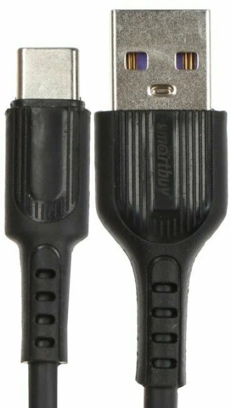 Type-C USB Smartbuy S33 3A 1м черный Type-C USB Smartbuy S33 3A 1м черный
