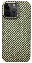 Чехол-накладка для iPhone 14 Pro Max KZDOO KEIVLAR черно-салатовый