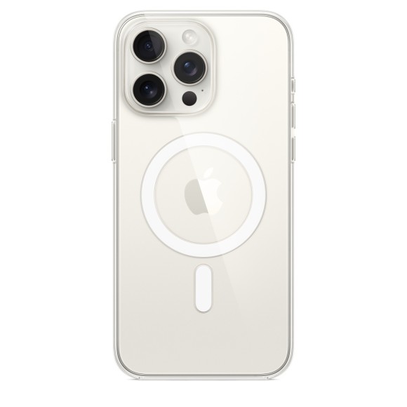 Чехол-накладка для iPhone 15 Pro Max Clear Case MagSafe прозрачный