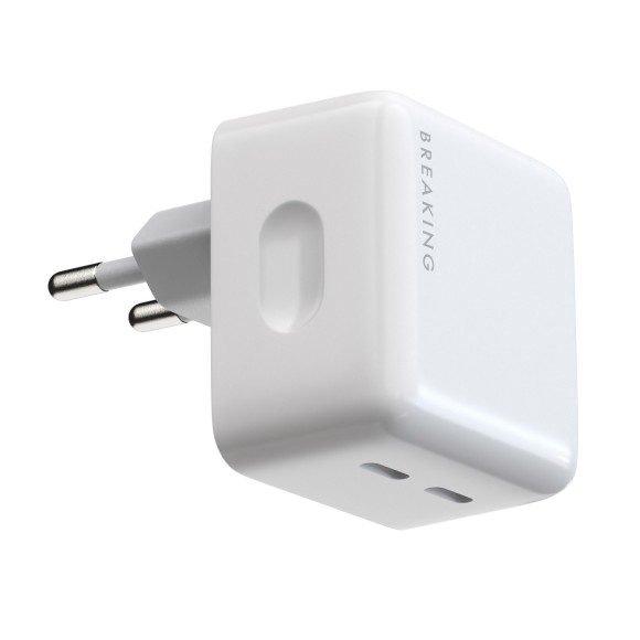 СЗУ Breaking WC01 40W 2USB-C+кабель Lightning белый