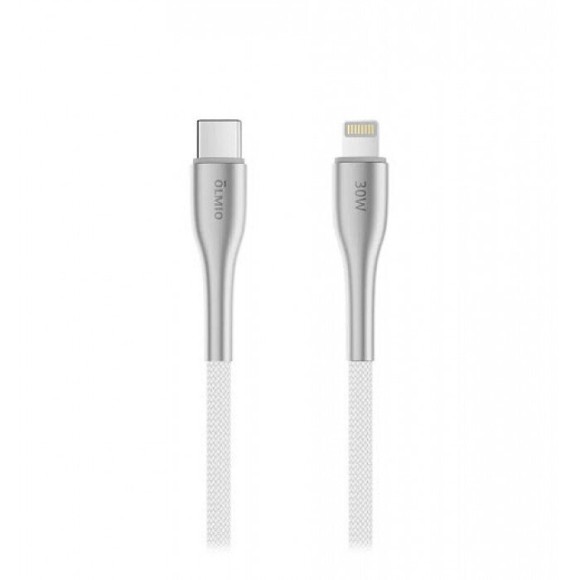 Lightning Type-C OLMIO STYLE 30W 1,2м тканевая оплетка