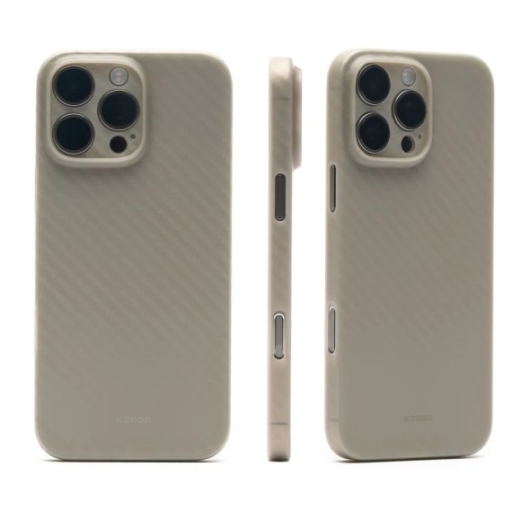 Чехол-накладка для iPhone 16 Pro KZDOO Air Carbon Titanium Gray Чехол-накладка для iPhone 16 Pro KZDOO Air Carbon Titanium Gray