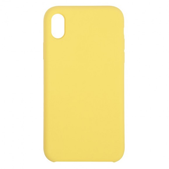 Чехол-накладка для iPhone XR Leather Silicone Case желтый