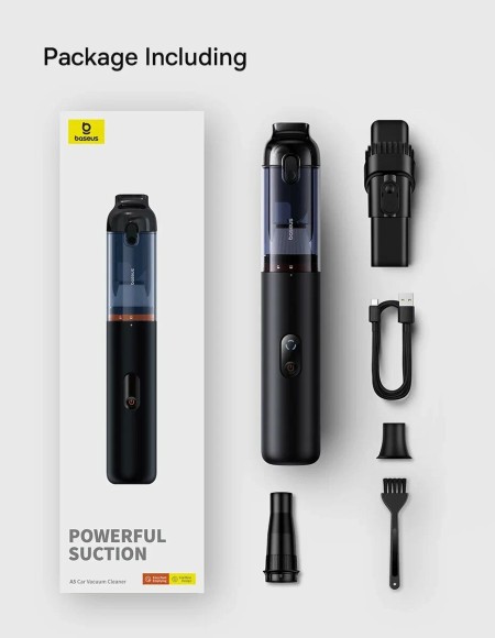 Пылесос автомобильный Baseus A5 Air Car Vacuum Cleaner 12000Pa