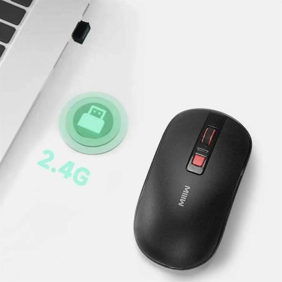 Беспроводная мышь Xiaomi miiiw wireless mouse lite черная  (MW23M21)