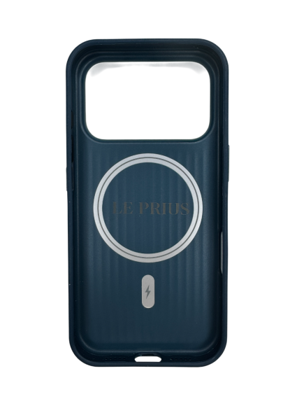 Чехол-накладка для iPhone 17 Pro Max Le Prius Birman Premium Leather MagSafe Blue