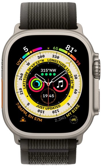 Умные часы Apple Watch Ultra 49 мм S/M MQF43 GPS + Cellular, корпус из титана, ремешок Trail черного/серого цвета (Черно-серый) Умные часы Apple Watch Ultra 49 мм S/M MQF43 GPS + Cellular, корпус из титана, ремешок Trail черного/серого цвета (Черно-серый)