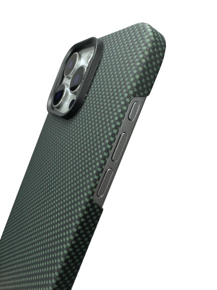 Чехол-накладка для iPhone 16 Pro  Benks Magnetic Kevlar fiber Green