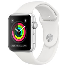 Часы Apple Watch Series 3 42mm Aluminum Case with Sport Band (MTF22) (серебристый, Silver Aluminum)