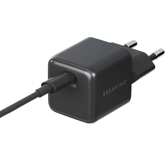 СЗУ Breaking P-10 3A 25W USB-C+кабель USB-C -Lightning черный