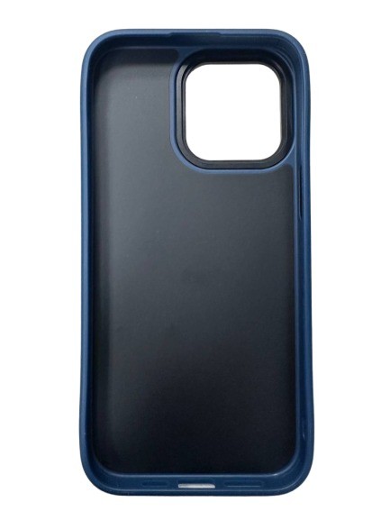 Чехол-накладка для iPhone 15 Pro Max PiBlue Drop Protection черный с синим ободком