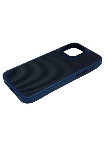 Чехол-накладка для iPhone 15 Pro Max PiBlue Drop Protection черный с синим ободком