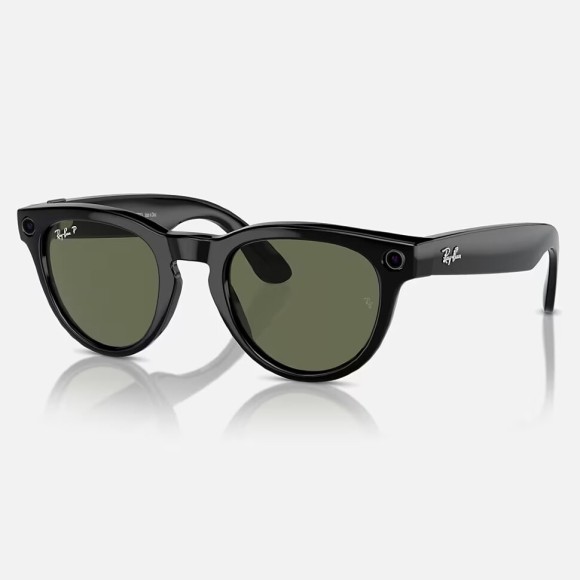 Солнцезащитные очки Ray-Ban Meta Headliner RW4009 601/9A50 — Shiny Black,Polar G-15 Green
