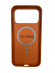 Чехол-накладка для iPhone 17 Pro Le Prius Birman Premium Leather MagSafe Orange