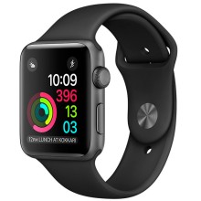 Часы Apple Watch Series 3 38mm (MR352) корпус из алюминия цвета «серый космос», спортивный ремешок серого цвета (темно-серый, Space Gray Aluminum)