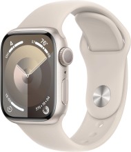 Умные часы Apple Watch Series 9 45 мм/S/M MR963 Aluminium Case GPS, starlight Sport Band (Starlight, Starlight)