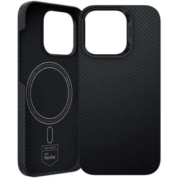 Чехол-накладка для iPhone 16 Plus Benks  Kevlar Black