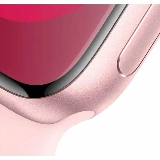 Умные часы Apple Watch 45мм/M/L MR9H3 Series 9 корпус розовый Sport Band ремешок светло розовый  (Pink, Light Pink)