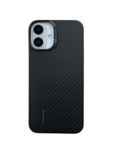 Чехол-накладка для iPhone 16 Plus Benks Kevlar Carbon Montage Black