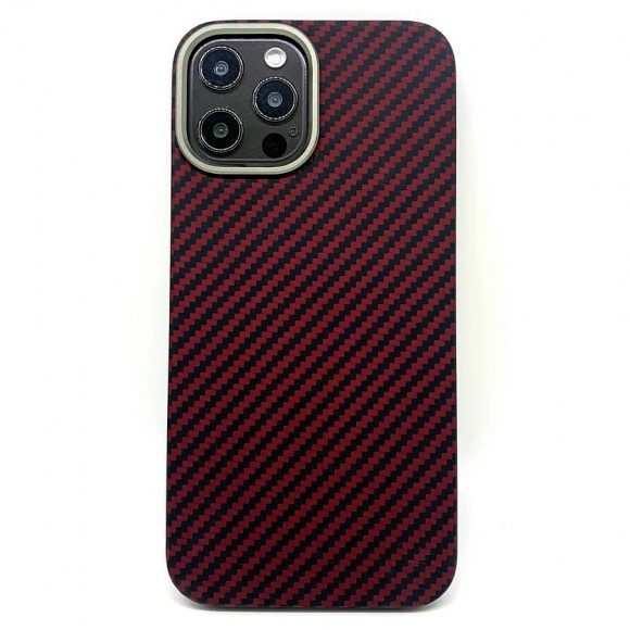 Чехол-накладка для iPhone 12/12 Pro K-DOO Kevlar черно-красный