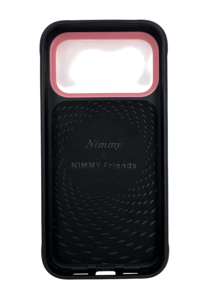 Чехол-накладка для iPhone 17 Pro Max Nimmy кошечка в очках розова-черная Чехол-накладка для iPhone 17 Pro Max Nimmy кошечка в очках розова-черная