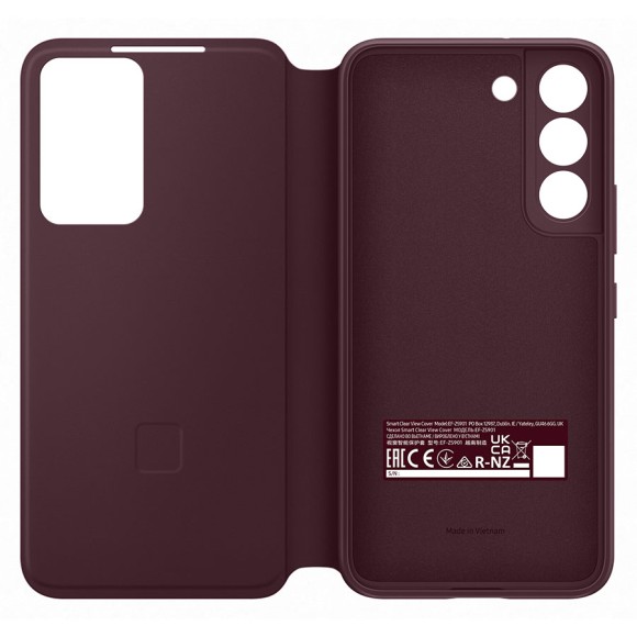 Чехол-книжка Samsung Galaxy S22 Smart Clear View Cover (EF-ZS901CEEGRU) (бургунди) Чехол-книжка Samsung Galaxy S22 Smart Clear View Cover (EF-ZS901CEEGRU) (бургунди)