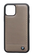Чехол-накладка для iPhone 12 Pro Max BMW кожа темно-бежевый