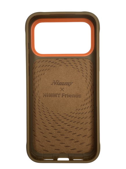 Чехол-накладка для iPhone 17 Pro Max Nimmy собачка в очках коричнево-оранжевая