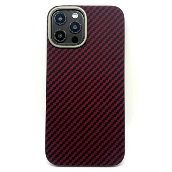 Чехол-накладка для iPhone 13 Pro Max K-DOO Kevlar черно-красный