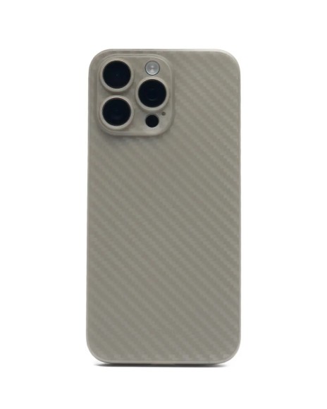 Чехол-накладка для iPhone 15 Pro Max KZDOO Air Carbon бежевый