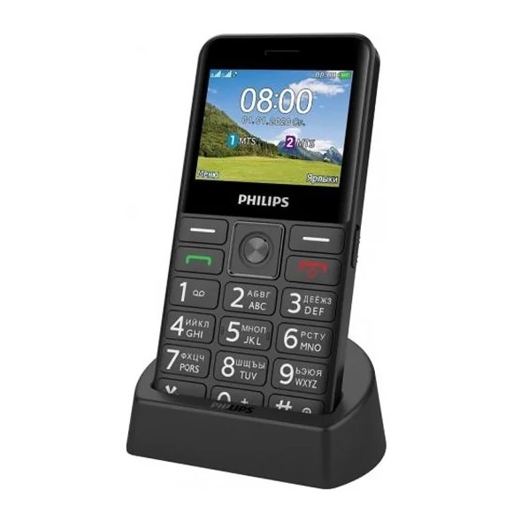 Телефон Philips Xenium E207 (черный)