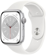 Умные часы Apple Watch Series 8 45мм MP6N3  Aluminium Case, silver/white (Серебристый, Белый )