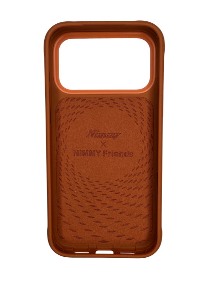 Чехол-накладка для iPhone 17 Pro Max Nimmy собачка в очках оранжевая