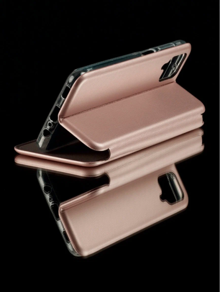 Чехол-книжка Samsung A12/A125 Business пластик розовое золото