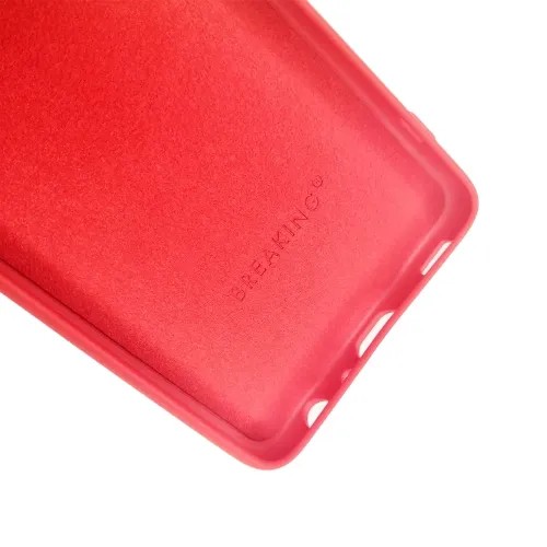 Чехол-накладка Samsung A04s Breaking с микрофиброй красный