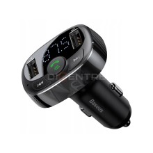 AЗУ Baseus с FM-трансмиттером 2xUSB T typed Bluetooth MP3 - Черное (CCTM-01)