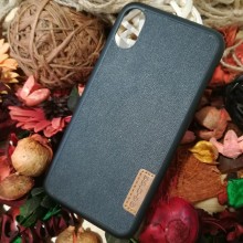 Чехол-накладка для iPhone X G-CASE под кожу черный