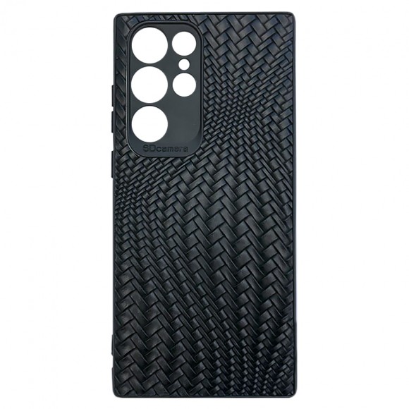 Чехол-накладка Samsung S22 Ultra силикон плетенка черный