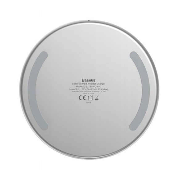 Беспроводная зарядка Baseus Simple (CCALL-JK02) белая Беспроводная зарядка Baseus Simple (CCALL-JK02) белая